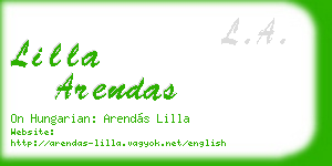 lilla arendas business card